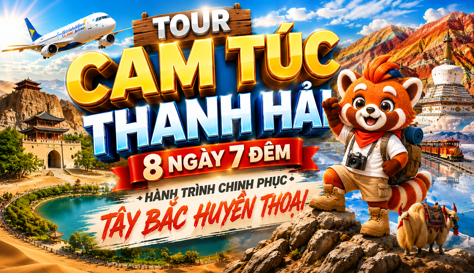 Tour Cam Túc Thanh Hải 8 Ngày 7 Đêm: Hành Trình Chinh Phục Tây Bắc Huyền Thoại