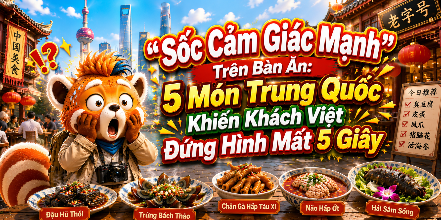 Sốc Cảm Giác Mạnh Trên Bàn Ăn: 5 Món Trung Quốc Khiến Khách Việt Đứng Hình Mất 5 Giây