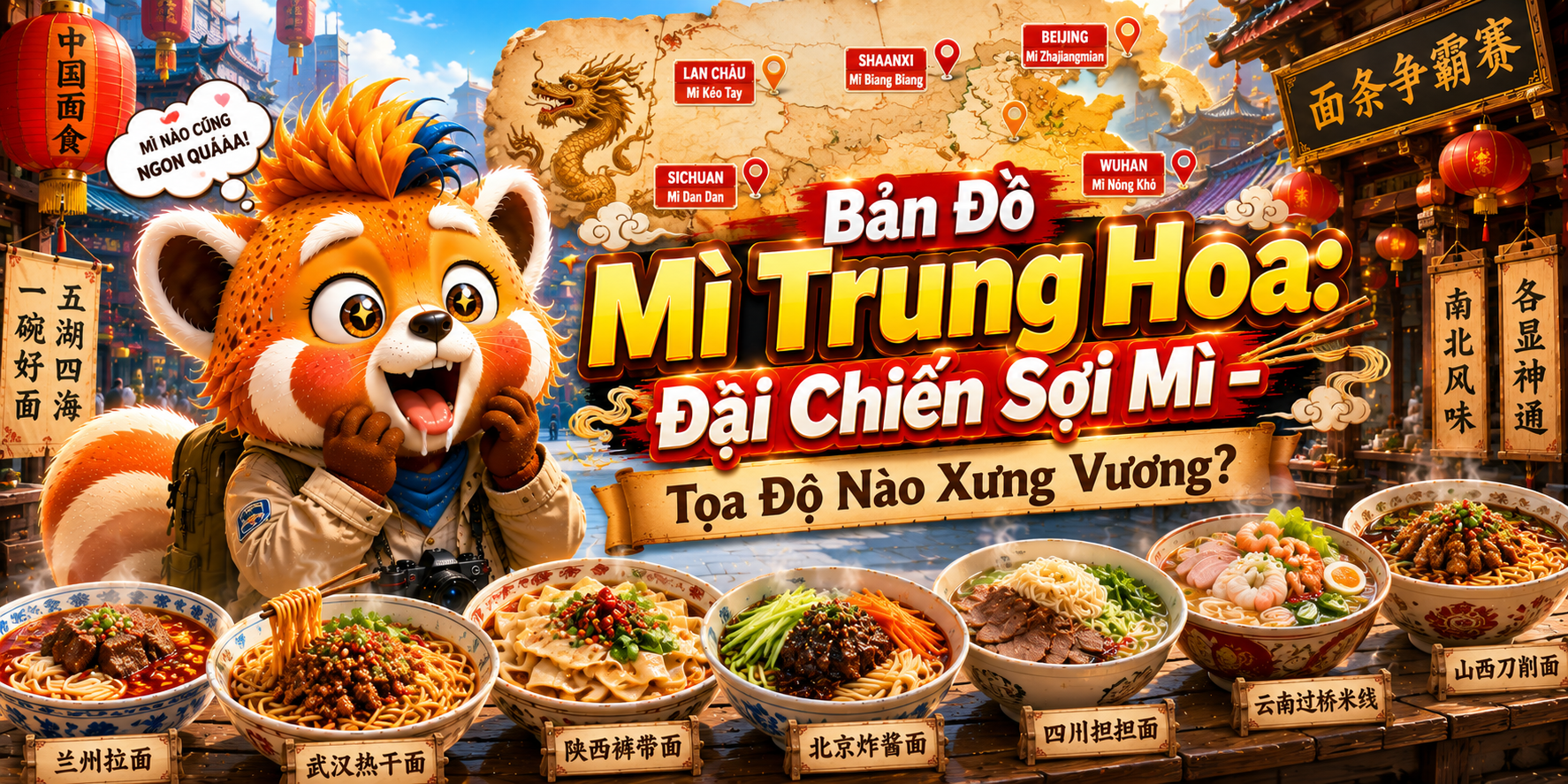 Bản Đồ Mì Trung Hoa: Đại Chiến Sợi Mì – Tọa Độ Nào Xưng Vương?