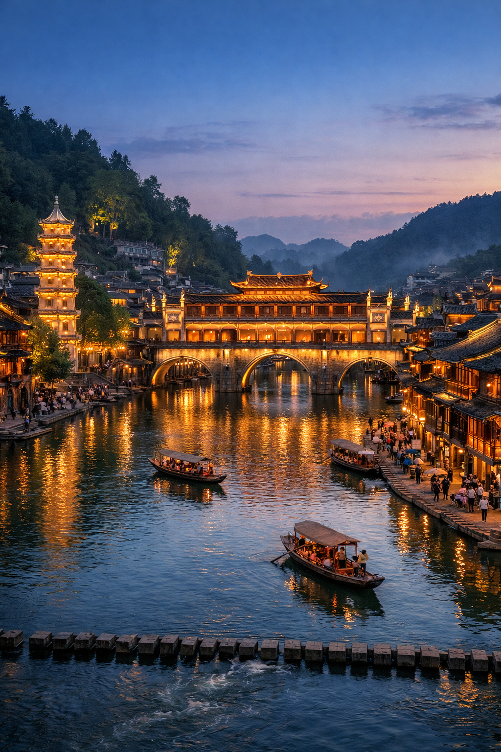 NGHI XƯƠNG - ĐẬP TAM HIỆP TRƯƠNG GIA GIỚI - PHƯỢNG HOÀNG CỔ TRẤN 5N4Đ